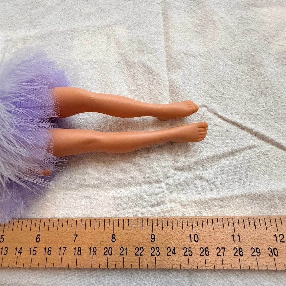 Ballerina Fashion Doll Feather Tulle Floral Dress Lavender 11 in Kids